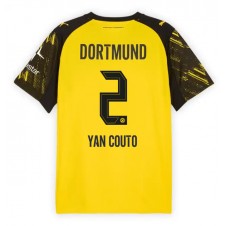 Borussia Dortmund Yan Couto #2 Hemmatröja 2025-26 Korta ärmar
